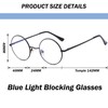 Ggpyyon Blue Light Filter Glasses Women Men Retro Round Glasses