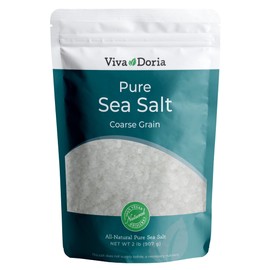 Viva Doria Pure Sea Salt, Coarse Grain, 2 lb | Ideal For Salt Grinders