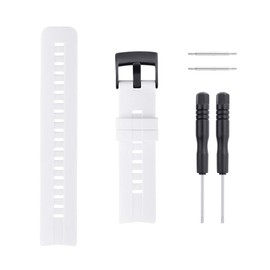 SENCATO Watch Bands Compatible with Suunto Spartan Sport HR, Classic Soft Rubber Replacement Wrist Strap for Suunto Spartan Sport HR Smart Watch Band (White)