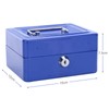 Security Cash Box Fireproof Waterproof with Key Lock 6 Slots