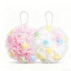 2 Pcs Loofah Sponge Shower Puff, Soft Mesh Bath Sponge