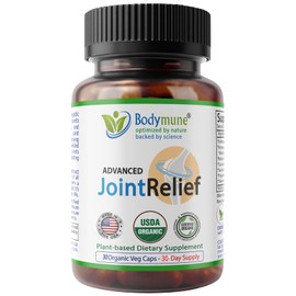 Bodymune Advanced JointRelief Joint Works | Joint & Muscle Support Supplement* | Promotes Mobility & Health* | 30-Day Supply | USDA Organic, Vegan, Non-GMO, USA Made