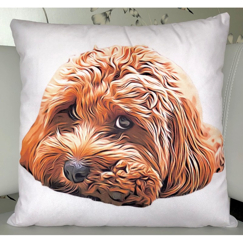 The Beach Stop Decorative Cockapoo Dog Scatter Cushion Cover |