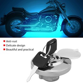 Locking Fuel Cap Motorcycle Fuel Gas Cap Tank Cover with 2 Keys Fit for Shadow Spirit VT750 DC C2 VLX VT600 for motorrad tankdeckel shadow 750+key gas cap 125cc metal+motorbike petrol cap+lexmoto ari
