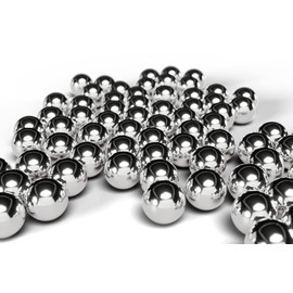 (1,000 Pieces) Carbon Steel Precision Balls for Industrial, Handicraft and Practice Purposes, 1/4" (6.35mm), Straight and Precise.