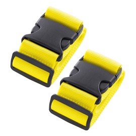Youteer 2pcs 74″×2″Luggage Straps for Suitcases,Adjustable Suitcase Straps and Heavy Duty Strap Buckle Packing Straps Travel Accessories,Yellow