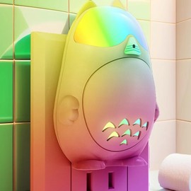 Night Lights Plug into Wall, Dusk to Dawn Sensor Dimmable Night Light, 9 Colors RGB LED Nightlights for Kids Room, Stair Lights, Hallway, Bedroom Decor, Children Gift - 2 Pack