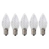 EZLS C7 Pure White Faceted LED Bulbs - 5 Pack