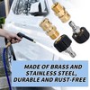 2Pair Pressure Washer Adapter Set, M22-14mm to 1/4'' Quick Connect