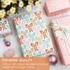 Afucus Reversible Bow Wrapping Paper, Wave point Themed Gift Wrapping