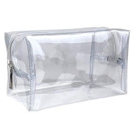 Estuche para lápices de artículos de papelería de moda, bolsa transparente de gran capacidad para organización, bolsa transparente con cremallera, org