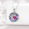 POPLYKE Tree of life Birthstone Necklace for Women Sterling Silver