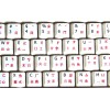 Online-welcome CHINESE-ENGLISH KEYBOARD STICKER LABEL NON TRANSPARENT WHITE