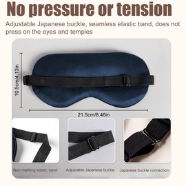 WeddHuis Schlafmaske aktualisiertes Design, lichtblockierende Augenmaske, weich und bequem, Schlafbrille für Herren und Frauen, für unterwegs, Schichtarbeit, inklusive Reisetasche