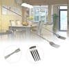 Lamdo Extendable Fork, 8.7-25.4in Stainless Steel Dinner Fruit Dessert Retractable