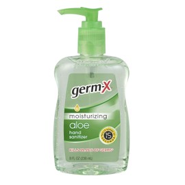 Germ-X Hand Sanitizer, Aloe, Pump Bottle, 8 Fluid Ounce