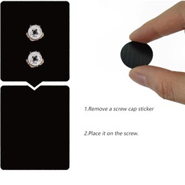 DWUENT Screw Hole Covers 486 Pcs 21mm Black White Grey Screw Caps Furniture Stickers for Wardrobe Closet Cabinet Desk Decoration