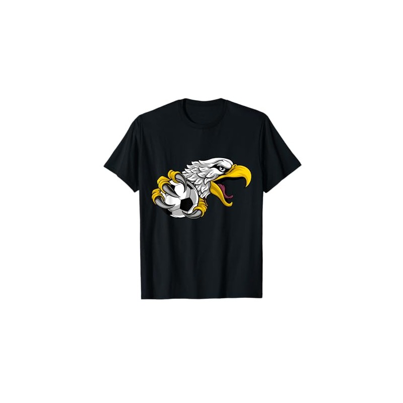 Eagle Hawk Soccer Football Cartoon Character T-Shirt