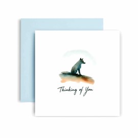 Huxters Sympathy Card Thinking of You - Sorry for your Loss of your Mum Dad Nana grandad Brother - Beautiful Watercolour - 14.8cm (Fox)