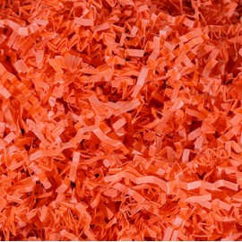 Crinkle Cut Paper Shred Filler (1 LB) for Gift Wrapping & Basket Filling - Orange | MagicWater Supply