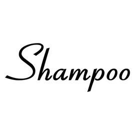 Shampoo 5w x 2h Label | Bathroom Organization | Die Cut Vinyl Decal | Black Retro Font (Sticker Only)