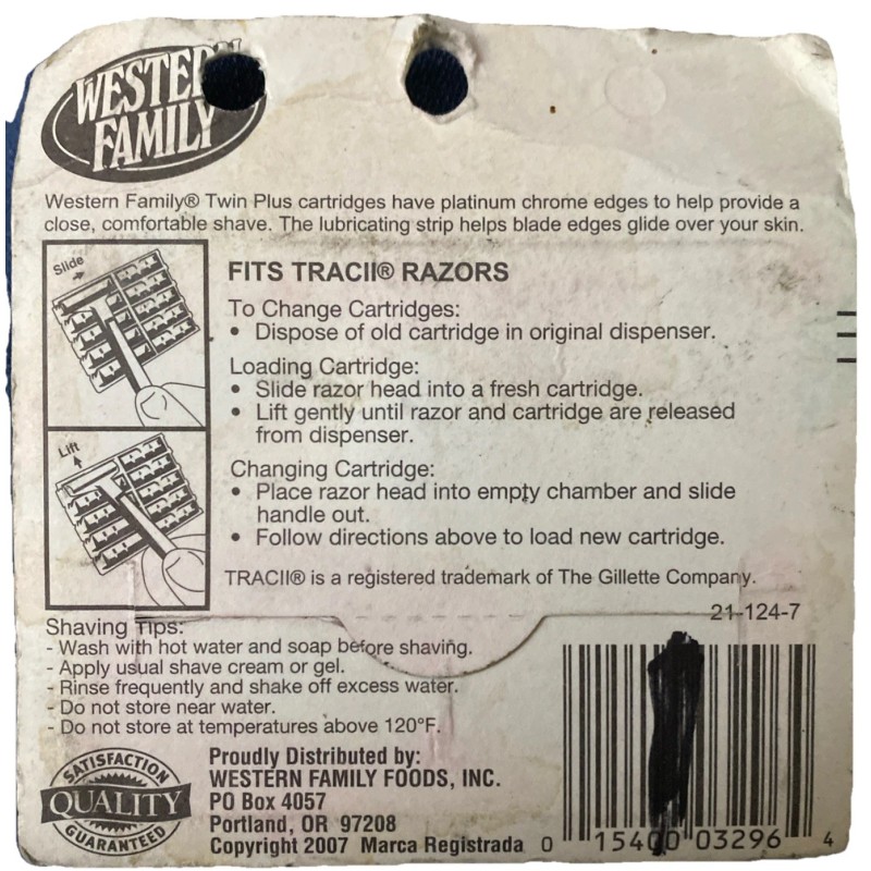 Western Family Twin Pivot PLUS Blades Razor Cartridges Trac II