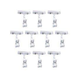 Abiyou Pack of 10 Plastic Rotating Sign Holders, Merchandise Sign Clip, Rotating Plastic POP Clip, Rotating Trademark Clip, Price Tags Holder Plastic for Price Tags, Signs