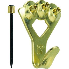 OOK 533014 Professional Picture Hangers, Art Hangers, Brass Finish, Reusable Picture Hooks, 100lb (1 set)