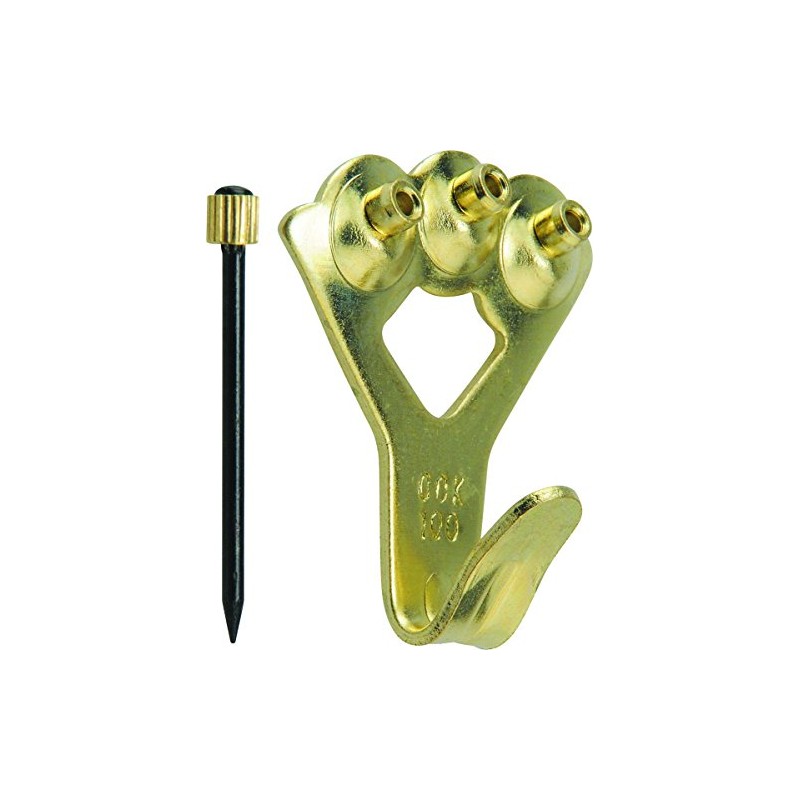 OOK 533014 Professional Picture Hangers, Art Hangers, Brass Finish, Reusable