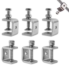 C Clamp, Pack of 6 Clamps, Fixing Pliers, Adjustable Clamping Range, Weldinger Screw Clamp, Carrier Clamp, Clamps Screw Clamp 0-2.5 cm, Clamps & Tensioners, for Welding and Carpentry, Car Repair