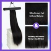 16 Inch Human Hair Ponytail 80g Long Wrap Around Ponytail