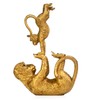 Moritz Decorative Figure Monkey Yoga Mother Playing with Child Polyresin