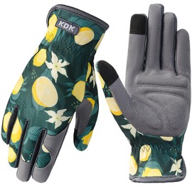 KDK Gardening Gloves Gift for Women, Breathable Thorn Proof Yard Garden Gloves,Ladies Work Gloves for Rose Pruning (S-Lemon)