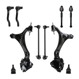 ALADICHE 10Pcs Front Lower Control Arm With Ball Joint Sway Bar Inner Outer Tie Rod Compatible With 2013-2017 Honda Accord Manual Transmission