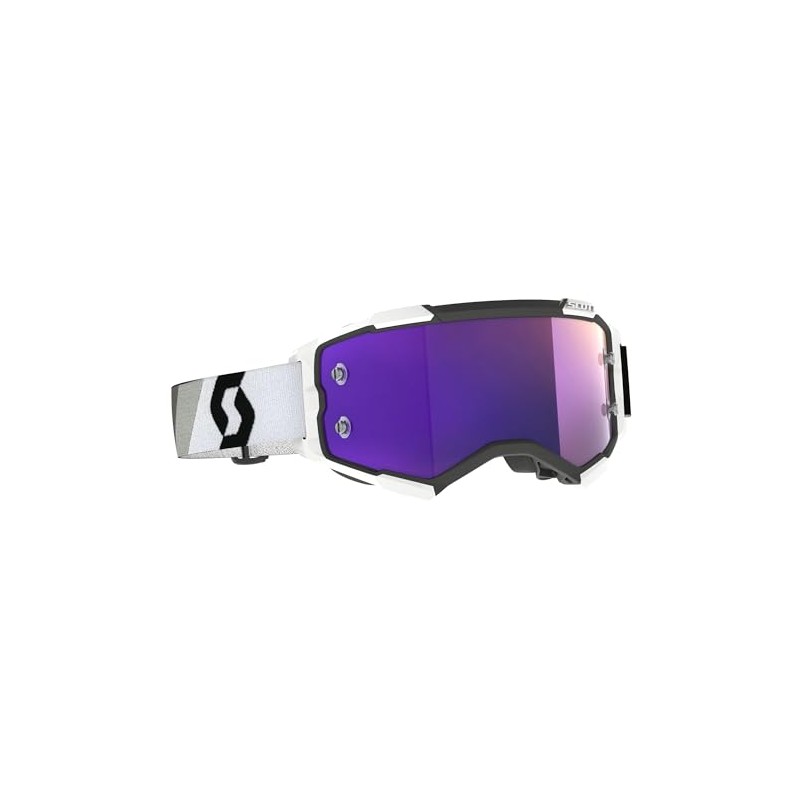 Scott Fury MX Goggle Cross/MTB Glasses Black/White/Purple Chrome Works
