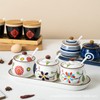 Mosuji Porcelain Sugar Bowls with Lids and Spoons,Ceramic Spice Jars