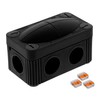 Wiska 10109900 COMBI 206 BK 3xWAGO 221-413 Junction Box, 85x49x51mm,