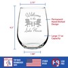 Welcome To The Lake House - Stemless Wine Glass -