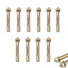 10 Pcs M8*100mm Anchor Bolts, Carbon Steel Expansion Bolts For Wall,Concrete,Brick,Masonry,For Industrial And Construction Use