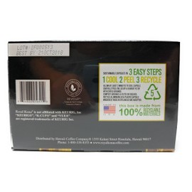 Royal Kona Coffee Vanilla Macadamia, Light Roast, Single-Serve Coffee Pods - 12 Count Box