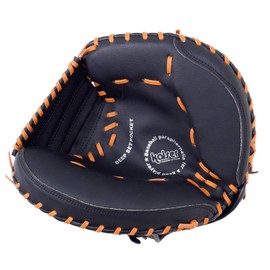 Kaiser KW-340 Soft Catcher Mitt, Baseball, Practice, General Use, Black