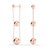 LeCalla 14K Rose Gold-Plated 925 Sterling Silver Classic Ball Triple