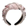 Florate Knotted Sequined Crystal Headband for Women Rhinestone Bling Bling