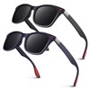 LINVO Polarised Sunglasses for Men and Women,Retro Dark Shades 100%
