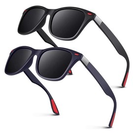 LINVO Polarised Sunglasses for Men and Women,Retro Dark Shades 100% UV Protection for Driving Fishing Running