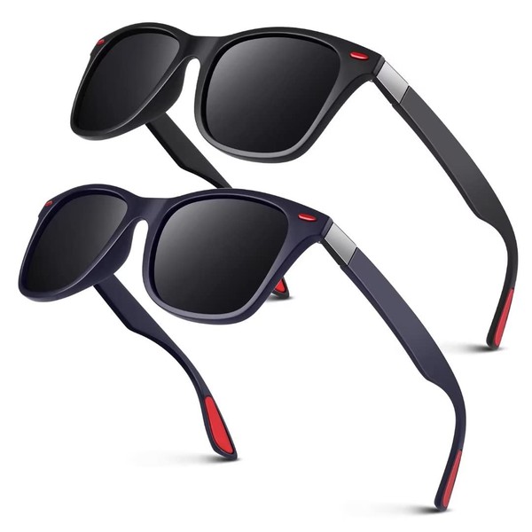 LINVO Polarised Sunglasses for Men and Women,Retro Dark Shades 100%