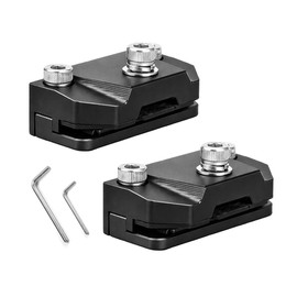 Sandfren 2PCS Car LED Light Bar Mounting Bracket, Aluminum Alloy Vehicle Pillar Pod Hinge Hood Work Lamp Mount Bracket, Automotive Ditch Light Clamp Holder, Universal for Off-Road SUV Truck