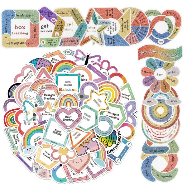 Graplan Pack of 65 Anxiety Sensory Stickers, Calming Strips, Textured