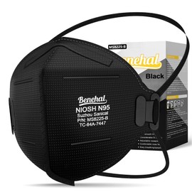 N95 Black Masks, 30 Pack NIOSH Certified N95 Disposable Respirator 5 Layers Safety Breathable Mask with 95% Filtering Efficiency Adjustable Comfort Protection Prevent PM2.5 Dirt, For Adults, Men Women