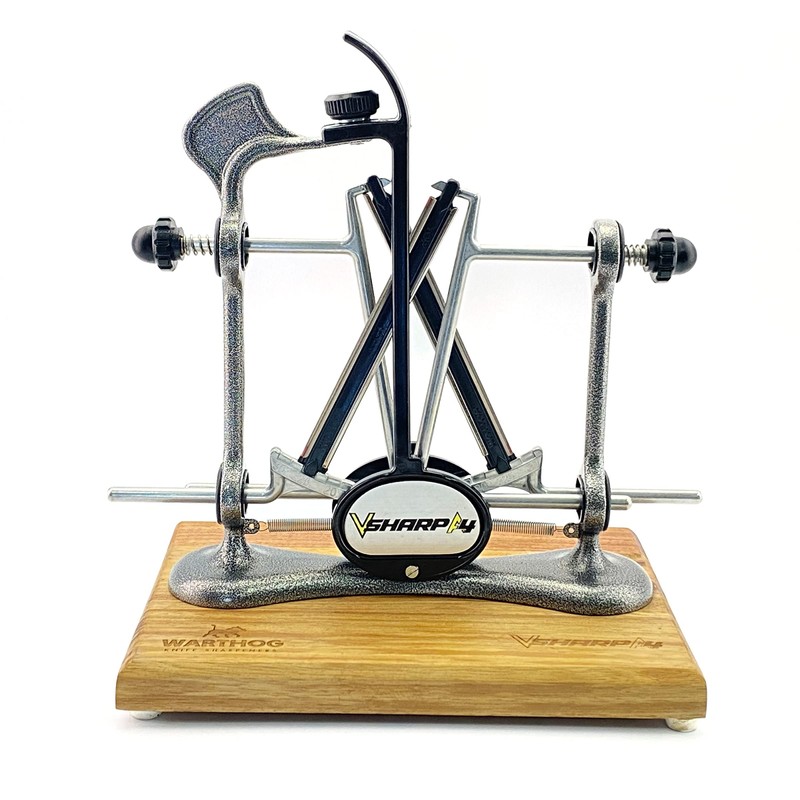 Warthog V-Sharp Elite Knife Sharpeners with Deluxe Wooden Base, 325